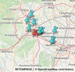 Mappa Via Boschi Ovest, 36040 Torri di Quartesolo VI, Italia (8.63273)