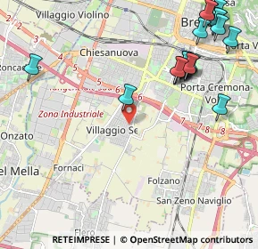 Mappa Traversa Quarta Villaggio Sereno, 25125 Brescia BS, Italia (2.69316)