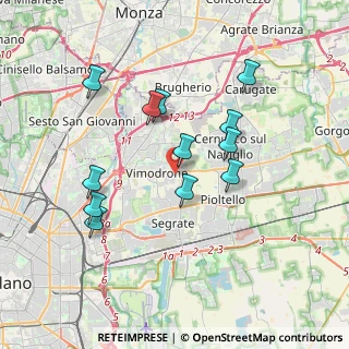 Mappa Via Achille Grandi, 20090 Vimodrone MI, Italia (3.41083)