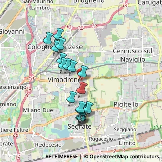 Mappa Via Achille Grandi, 20090 Vimodrone MI, Italia (1.7265)