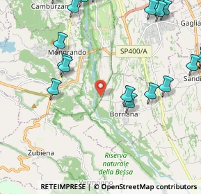 Mappa Via per Borriana, 13888 Mongrando BI, Italia (2.9345)
