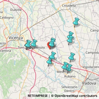 Mappa Via S. Daniele, 36043 Camisano Vicentino VI, Italia (6.65462)