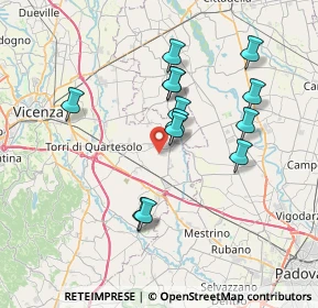 Mappa Via S. Daniele, 36043 Camisano Vicentino VI, Italia (6.59462)