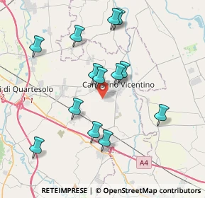 Mappa Via S. Daniele, 36043 Camisano Vicentino VI, Italia (3.69308)
