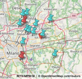 Mappa Via Ugo la Malfa, 20096 Pioltello MI, Italia (7.63533)