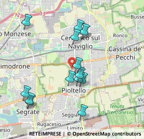 Mappa Via Ugo la Malfa, 20096 Pioltello MI, Italia (1.87214)