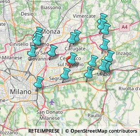 Mappa Via Giorgione, 20096 Pioltello MI, Italia (6.9225)