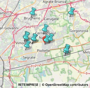 Mappa Via Giorgione, 20096 Pioltello MI, Italia (3.04417)
