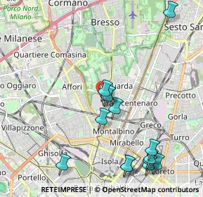 Mappa Blocco Nord Galleria Commerciale Ospedale Niguarda, 20161 Milano MI, Italia (2.34)