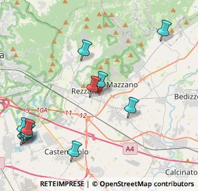 Mappa Via Raffaello Sanzio, 25086 Rezzato BS, Italia (4.92182)