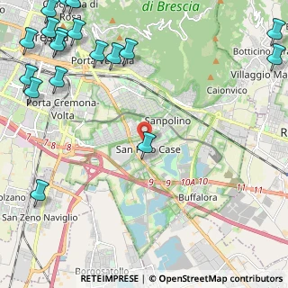 Mappa Via C. A. Dalla Chiesa, 25134 Brescia BS, Italia (3.58111)