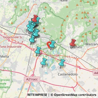 Mappa Via C. A. Dalla Chiesa, 25134 Brescia BS, Italia (3.8415)