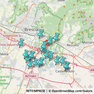 Mappa Via C. A. Dalla Chiesa, 25134 Brescia BS, Italia (3.533)