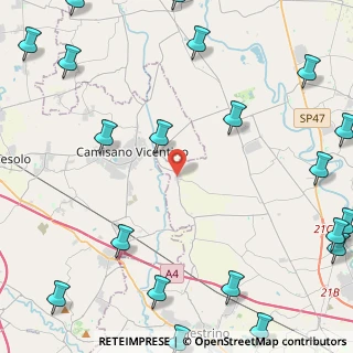Mappa Via Torrerossa, 36043 Camisano vicentino VI, Italia (7.067)