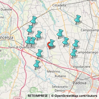 Mappa Via Torrerossa, 36043 Camisano vicentino VI, Italia (7.07154)