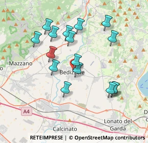 Mappa Via Floriano Ferramola, 25081 Bedizzole BS, Italia (3.535)