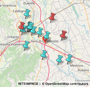 Mappa Via Boschi, 36040 Torri di Quartesolo VI, Italia (6.92)