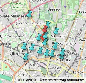Mappa Via Privata Cesare Vignati, 20100 Milano MI, Italia (1.43625)