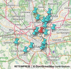 Mappa Via Privata Cesare Vignati, 20100 Milano MI, Italia (6.13667)