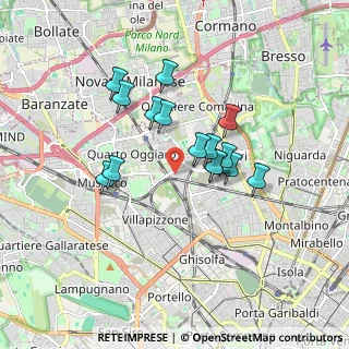 Mappa Via Dante Chiasserini, 20157 Milano MI, Italia (1.40667)
