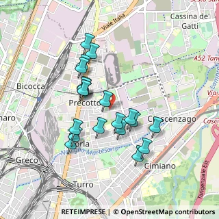 Mappa Via Pompeo Mariani, 20128 Milano MI, Italia (0.7995)