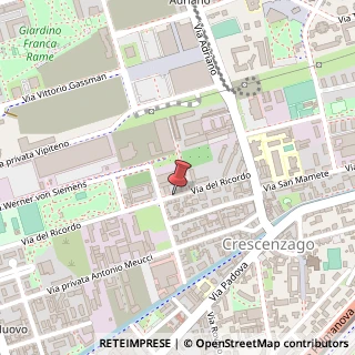 Mappa Via del Ricordo, 18, 20128 Milano, Milano (Lombardia)