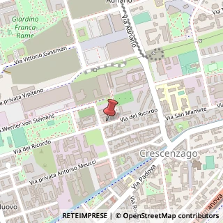 Mappa Via del Ricordo, 18, 20128 Milano, Milano (Lombardia)