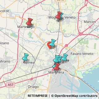 Mappa Via Visinoni, 30174 Venezia VE, Italia (3.92364)