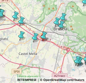 Mappa Via Gian Battista Cacciamali, 25128 Brescia BS, Italia (6.713)