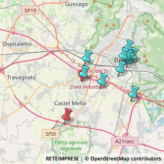 Mappa Via Bruno Buozzi, 25125 Brescia BS, Italia (3.86818)