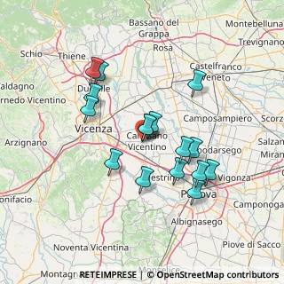 Mappa Via Benvenuto Cellini, 36043 Camisano Vicentino VI, Italia (12.44313)
