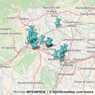Mappa Via Benvenuto Cellini, 36043 Camisano Vicentino VI, Italia (10.2685)
