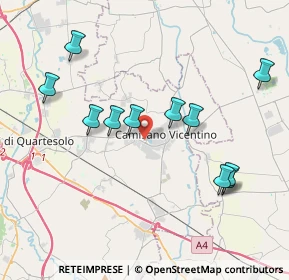 Mappa Via Benvenuto Cellini, 36043 Camisano Vicentino VI, Italia (3.91545)