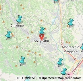 Mappa Via IV Martiri, 36071 Arzignano VI, Italia (6.83692)