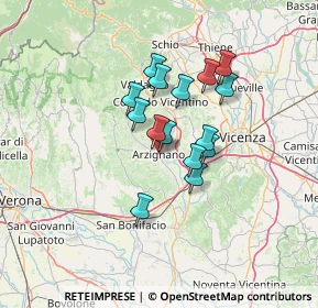 Mappa Via IV Martiri, 36071 Arzignano VI, Italia (9.842)