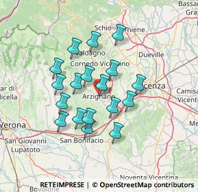 Mappa Via IV Martiri, 36071 Arzignano VI, Italia (11.47444)