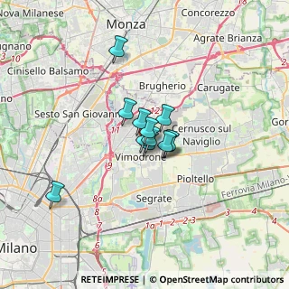 Mappa Via Giacomo Leopardi, 20090 Vimodrone MI, Italia (1.80333)