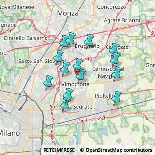 Mappa Via Giacomo Leopardi, 20090 Vimodrone MI, Italia (3.17214)
