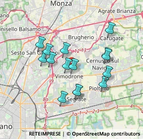 Mappa Via Giacomo Leopardi, 20090 Vimodrone MI, Italia (3.13267)
