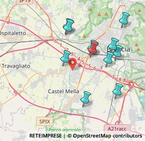 Mappa Via Castagna, 25125 Brescia BS, Italia (3.87545)