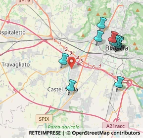 Mappa Via Castagna, 25125 Brescia BS, Italia (4.44583)