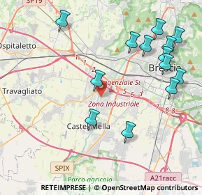 Mappa Via Castagna, 25125 Brescia BS, Italia (4.71846)