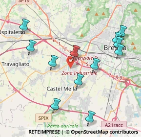 Mappa Via Castagna, 25125 Brescia BS, Italia (4.42333)