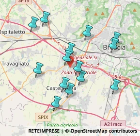 Mappa Via Castagna, 25125 Brescia BS, Italia (3.62571)
