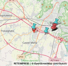 Mappa Via Castagna, 25125 Brescia BS, Italia (3.85182)