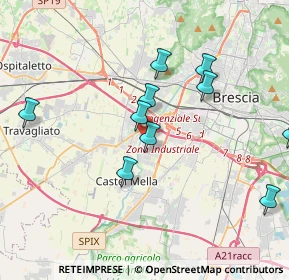 Mappa Via Castagna, 25125 Brescia BS, Italia (4.36273)