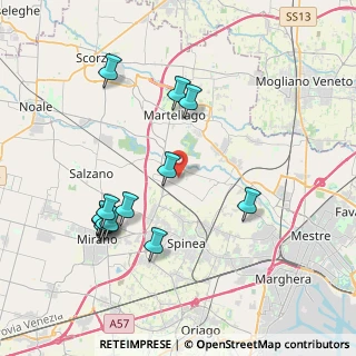 Mappa Via Mosè Bovo, 30030 Martellago VE, Italia (4.08786)