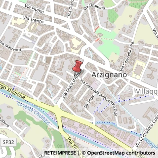 Mappa Via Duca d'Aosta,  22, 36071 Arzignano, Vicenza (Veneto)