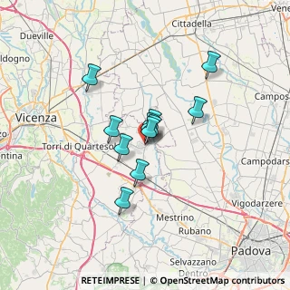 Mappa Via G. Garibaldi, 36043 Camisano Vicentino VI, Italia (4.51091)