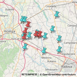 Mappa Via G. Garibaldi, 36043 Camisano Vicentino VI, Italia (6.68444)